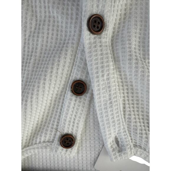 NWT BloomChic Shirt Size 14 16 White Thermal Waffle Top Crochet Trim #4165 - Picture 8 of 14
